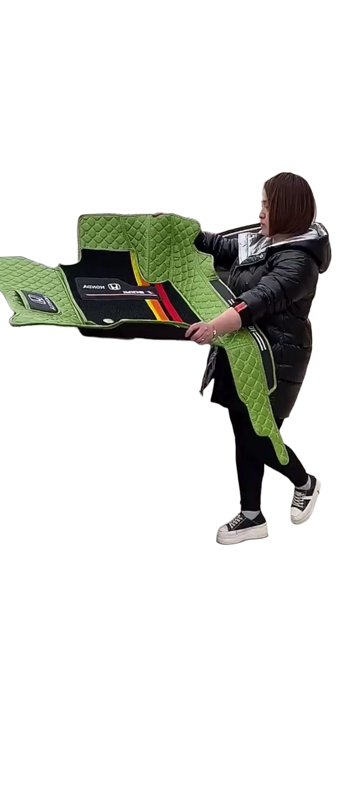 Alfombras impermeables dobles hechas de cuero ecológico artificial personalizada para Auto (A Medida exacta)