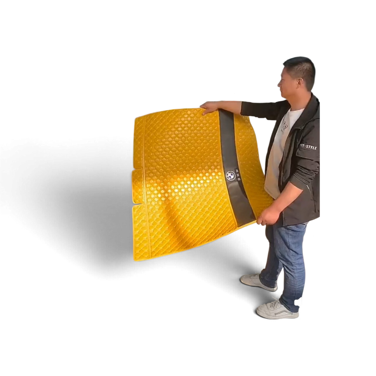 Alfombras impermeables dobles hechas de cuero ecológico artificial personalizada para Auto (A Medida exacta)