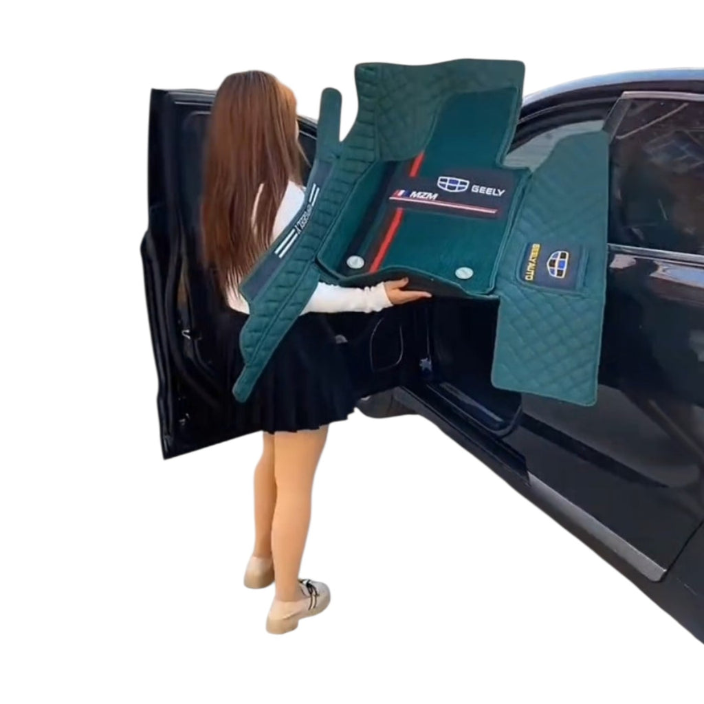 Alfombras impermeables dobles hechas de cuero ecológico artificial personalizada para Auto (A Medida exacta)