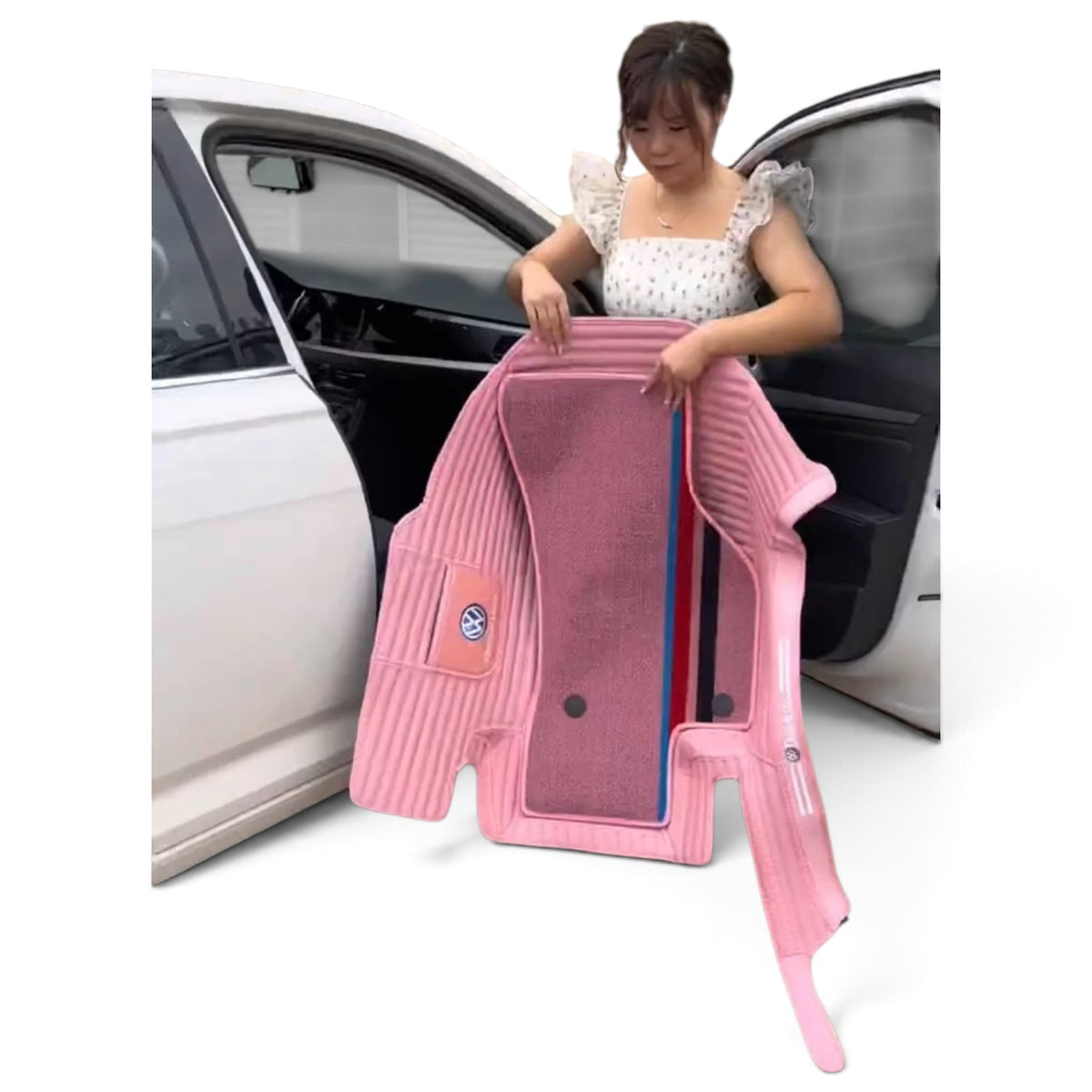 Alfombras impermeables dobles hechas de cuero ecológico artificial personalizada para Auto (A Medida exacta)