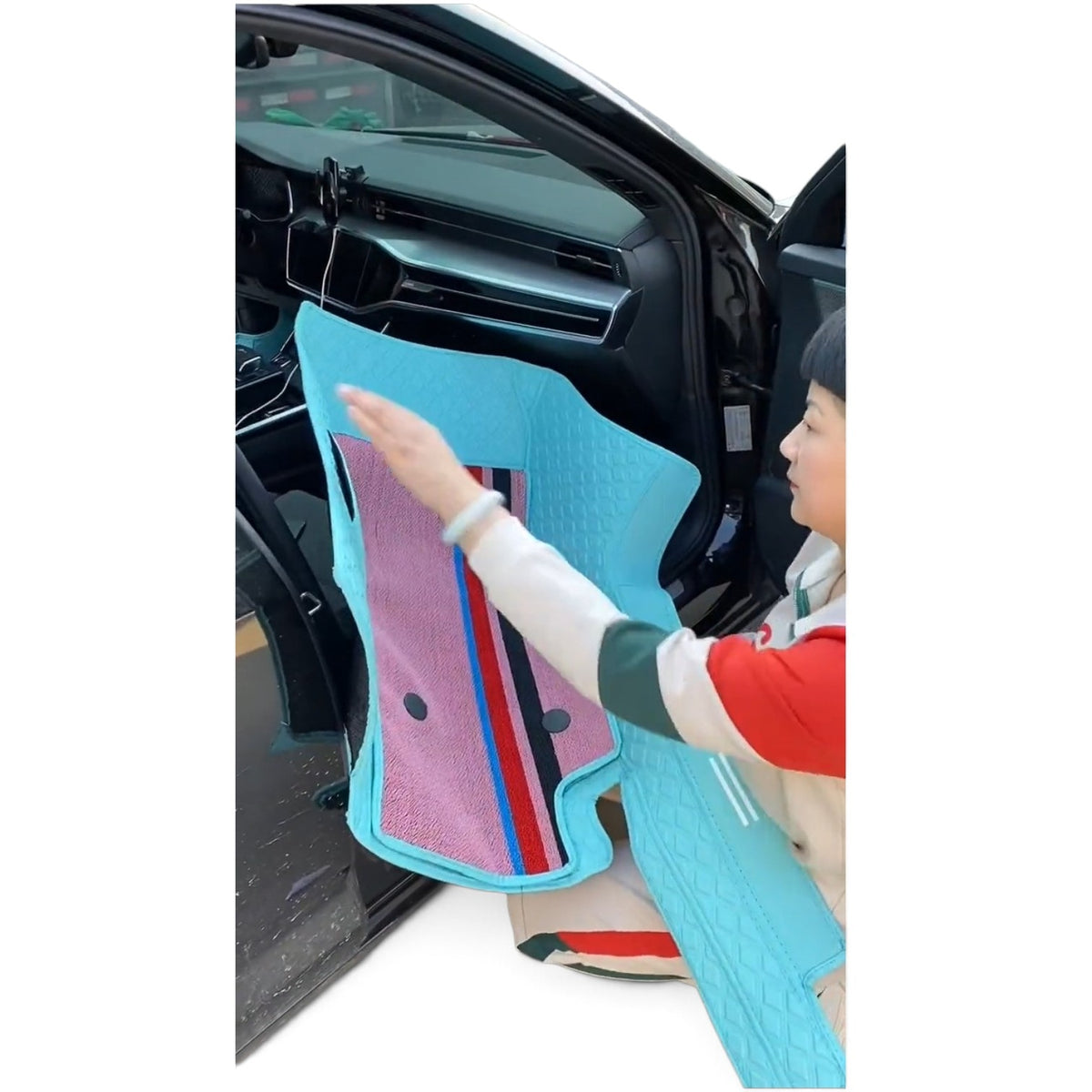 Alfombras impermeables dobles hechas de cuero ecológico artificial personalizada para Auto (A Medida exacta)