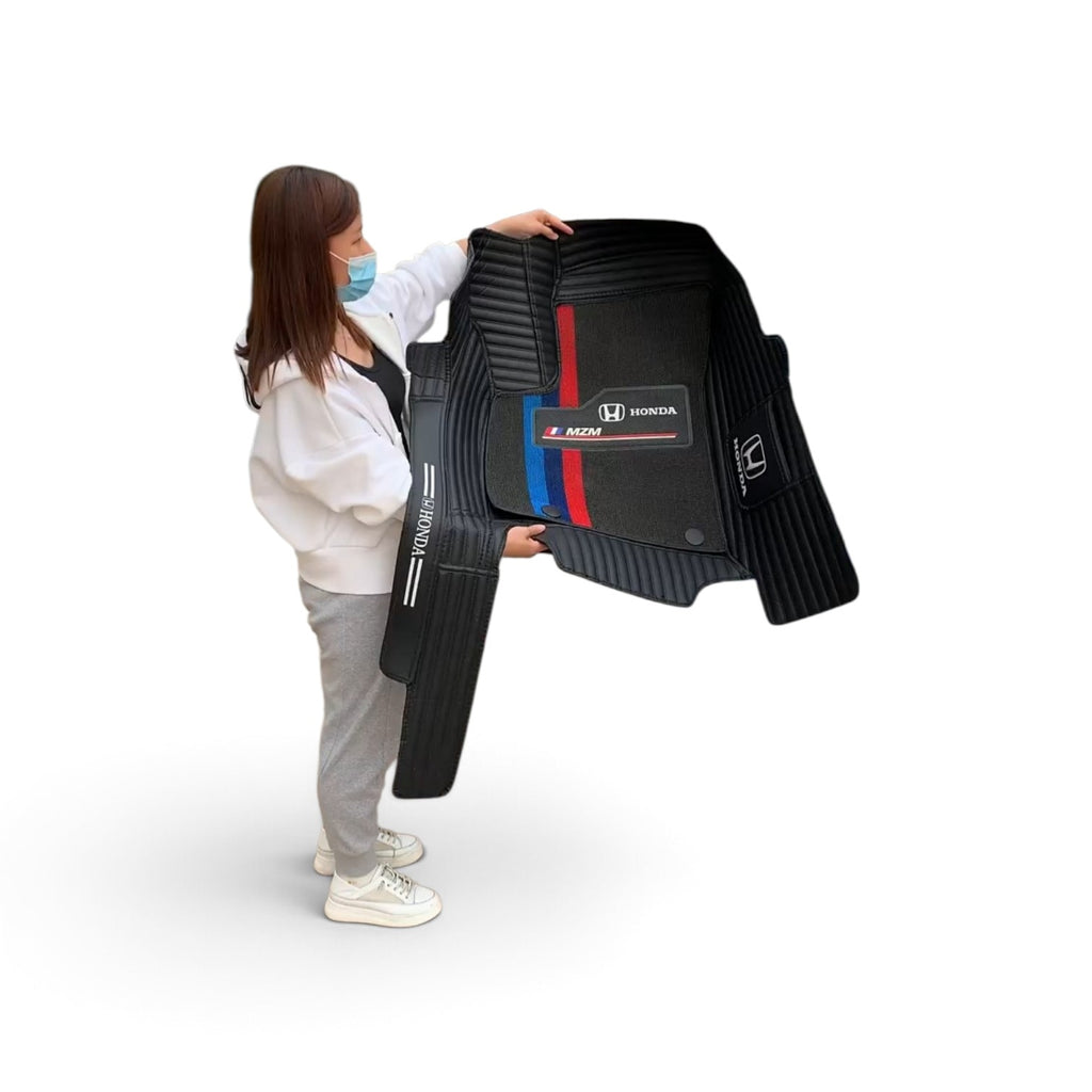 Alfombras impermeables dobles hechas de cuero ecológico artificial personalizada para Auto (A Medida exacta)