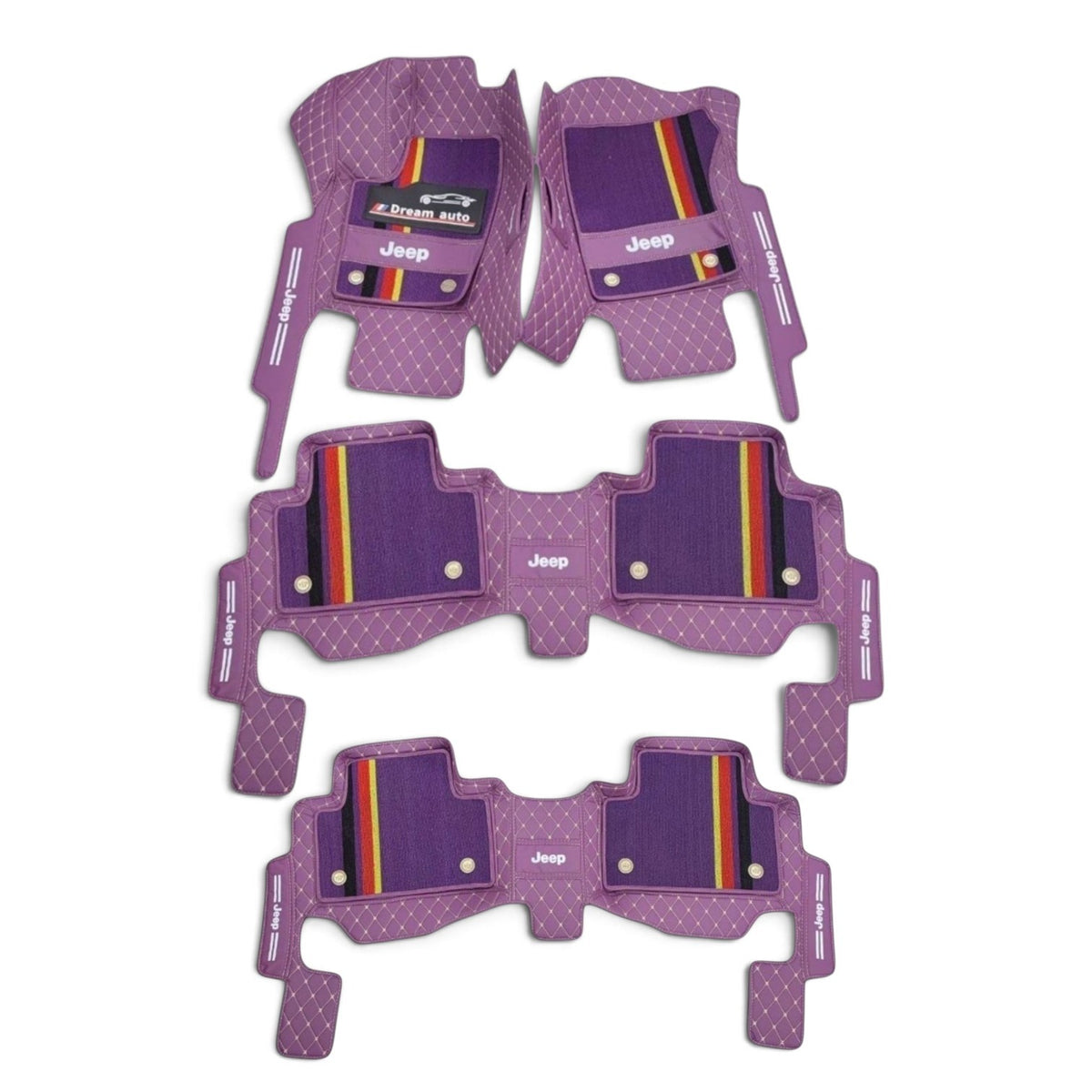 Alfombras Impermeables Dobles Hechas de Cuero Ecológico Artificial Versión Premium Personalizada a Medida Exacta