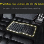 Car Leather Floor Mat for Volkswagen VW Atlas Teramont 2018~2024 Anti-dirty Foot Liner Waterproof Pad Carpet Custom Accessories