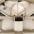 Car Leather Floor Mat for Volkswagen VW Atlas Teramont 2018~2024 Anti-dirty Foot Liner Waterproof Pad Carpet Custom Accessories