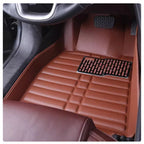 Car Leather Floor Mat for Volkswagen VW Atlas Teramont 2018~2024 Anti-dirty Foot Liner Waterproof Pad Carpet Custom Accessories