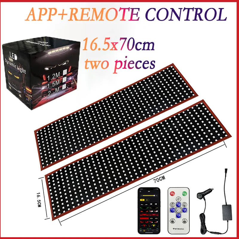 Led Eyes for Truck DIY Custom Text Pattern Programmable Display Truck Car Devil Eye App Control Scrolling Advertising LED Sign