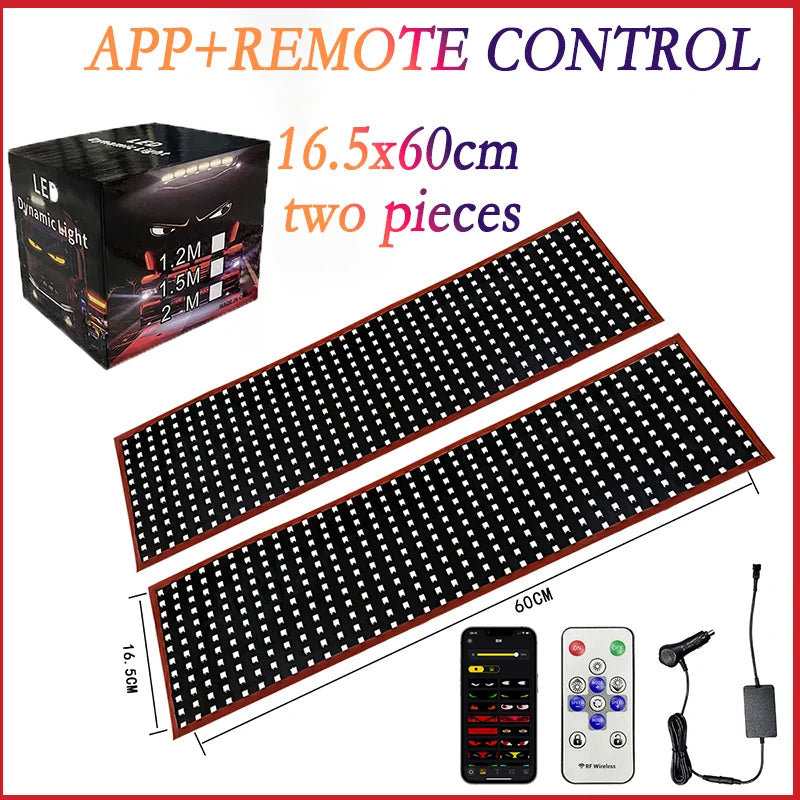 Led Eyes for Truck DIY Custom Text Pattern Programmable Display Truck Car Devil Eye App Control Scrolling Advertising LED Sign