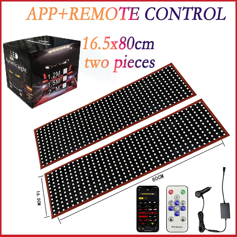 Led Eyes for Truck DIY Custom Text Pattern Programmable Display Truck Car Devil Eye App Control Scrolling Advertising LED Sign
