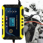Car Battery Charger 12V 6A Pulse Repair LCD Display Smart Automatic Battery Charger GEL Lead-Acid Charger For Auto Motorcycle