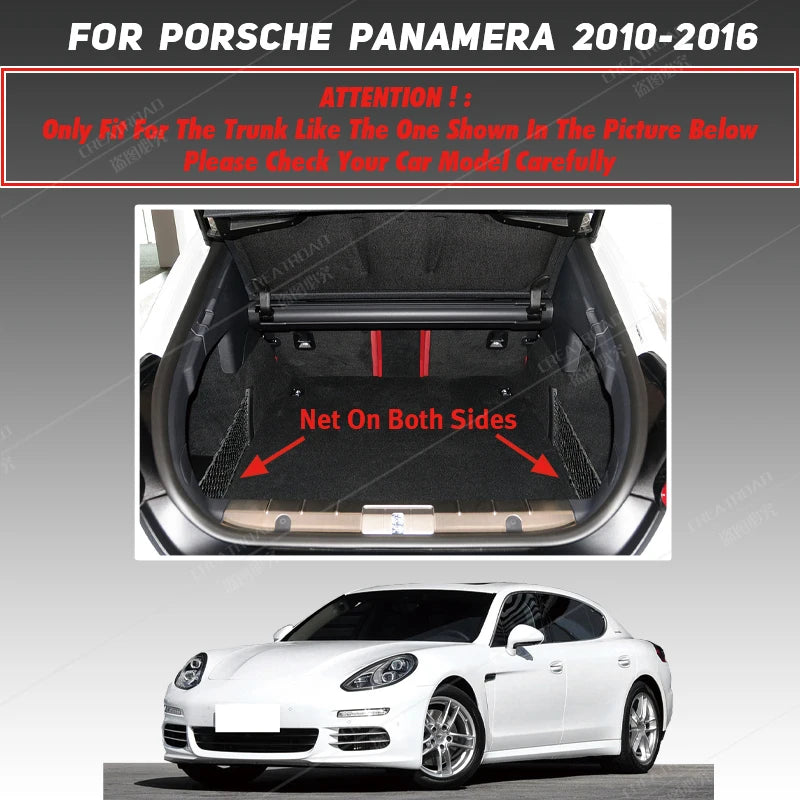 Car trunk mat for Porsche Panamera 2010 2011 2012 2013 2014 2015 2016 cargo liner carpet interior accessories cover