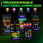 Devil Eyes LED Light Flexible Digital Scrolling LED Display Bluetooth APP Control DIY Text Pattern Animation for Car Bar School