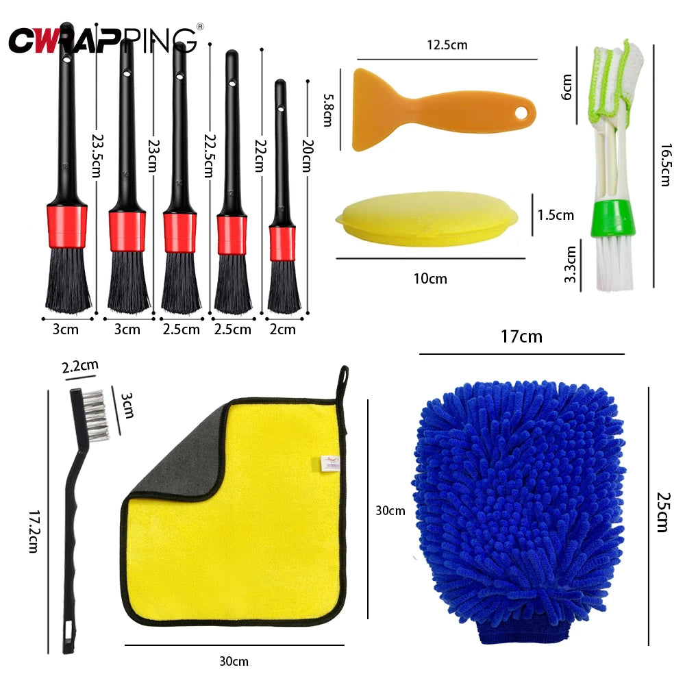 Motorcycle Washing Kit Auto Maintenance Vehicles CleanING Supplies Strong Water Absorption Microfiber Towels for Car Accessories