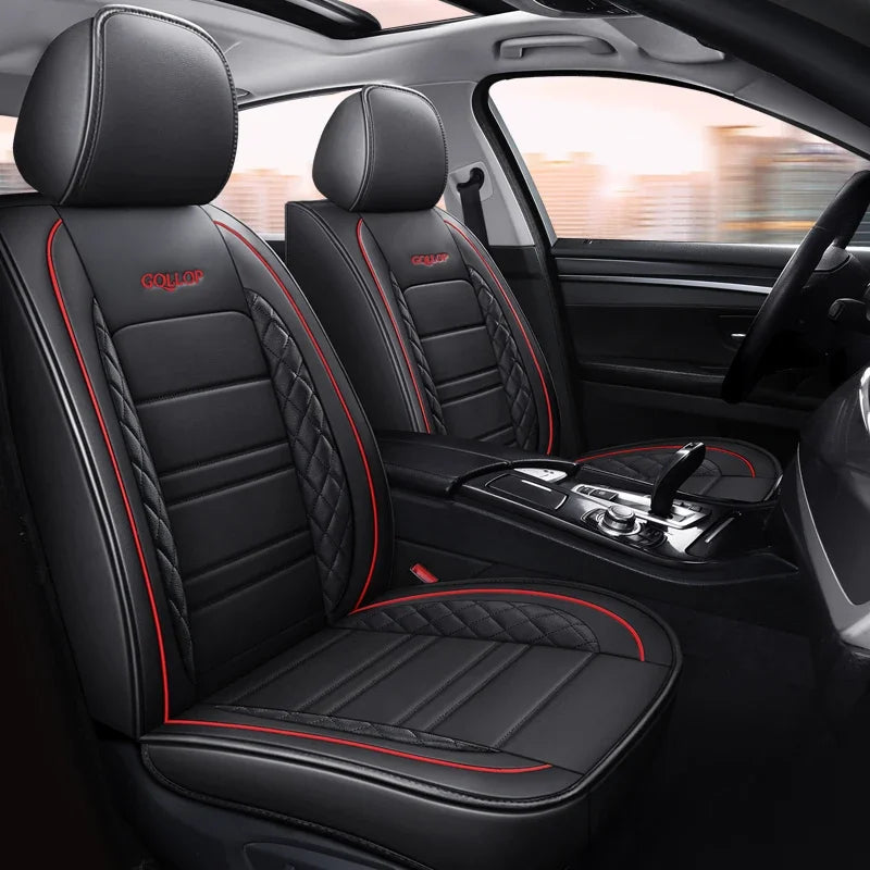 Full Coverage Pu Leather Car Seat Covers for Dacia Duster Sandero Renault Clio Fiat Panda Lancia Seat Arona Cors Car Accessories
