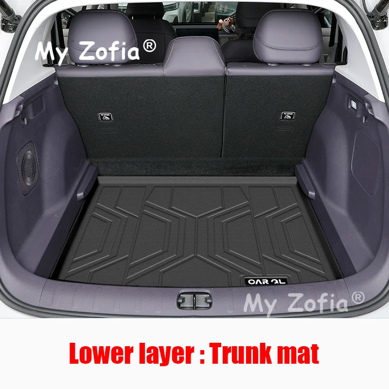 Car TPE Rear Trunk Mat For Leapmotor B10 2025 2026 Car Seat Backrest Protective Anti-Dirty Carpets Waterproof Mat Accessories