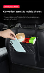 Multifunctional car seat storage bag Leather storage bag Garbage bag Storage bag Suitable for most car models