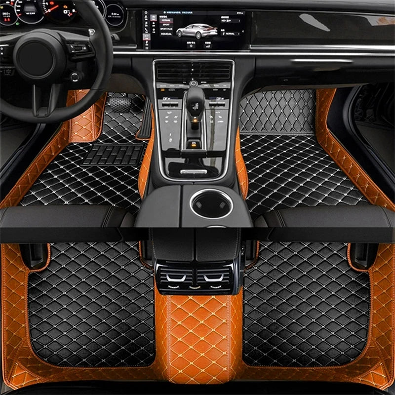 Car Mats Floor For Citroën C4 Cactus 2014~2020 Waterproof Leather Car Mat Fully Set Tapete Automotivo Para Carro Car Accessories