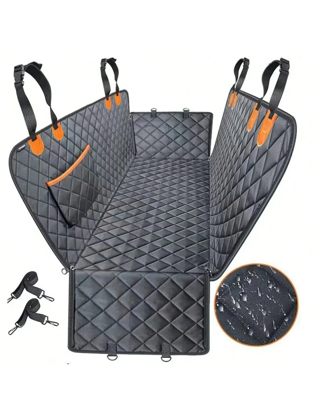 Pet car mats, rear seat mats, dog car seat mats. Suitable for various vehicle models. Waterproof and stain-resistant mats