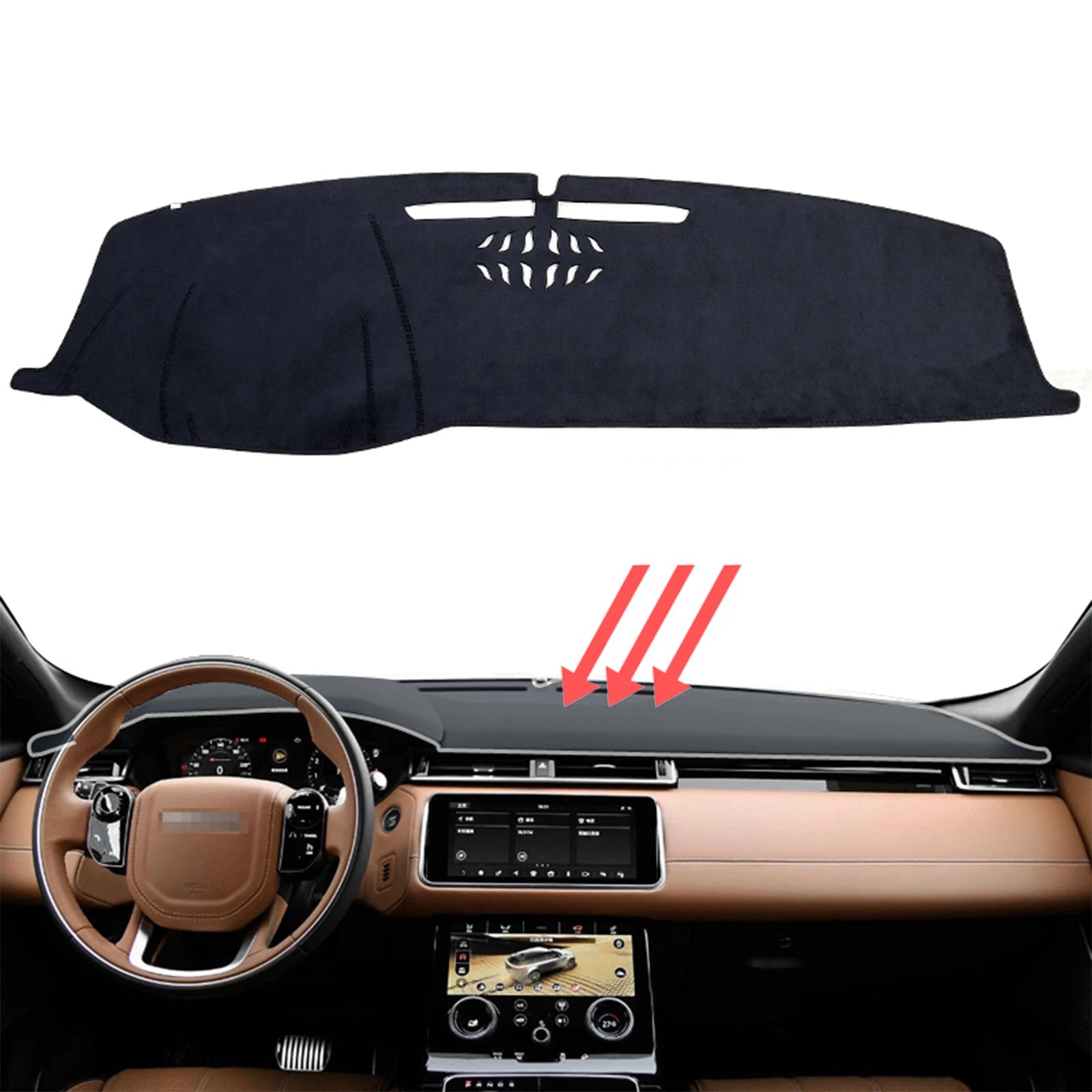 Car Dashboard Mat for Land Range Rover Velar 2017 2018 2019 2020 2021 2022 Sunshade Protective Carpet Dash Mat Dashmat