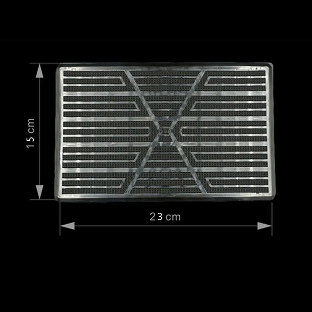 Universal Car Carpet Plate Floor Pad Heel Foot Mat Pedal Patch Cover Black PVC Waterproof Anti-Skid Pad Automobile Accessories