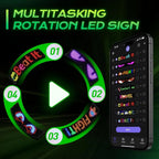 Devil Eyes LED Light Flexible Digital Scrolling LED Display Bluetooth APP Control DIY Text Pattern Animation for Car Bar School