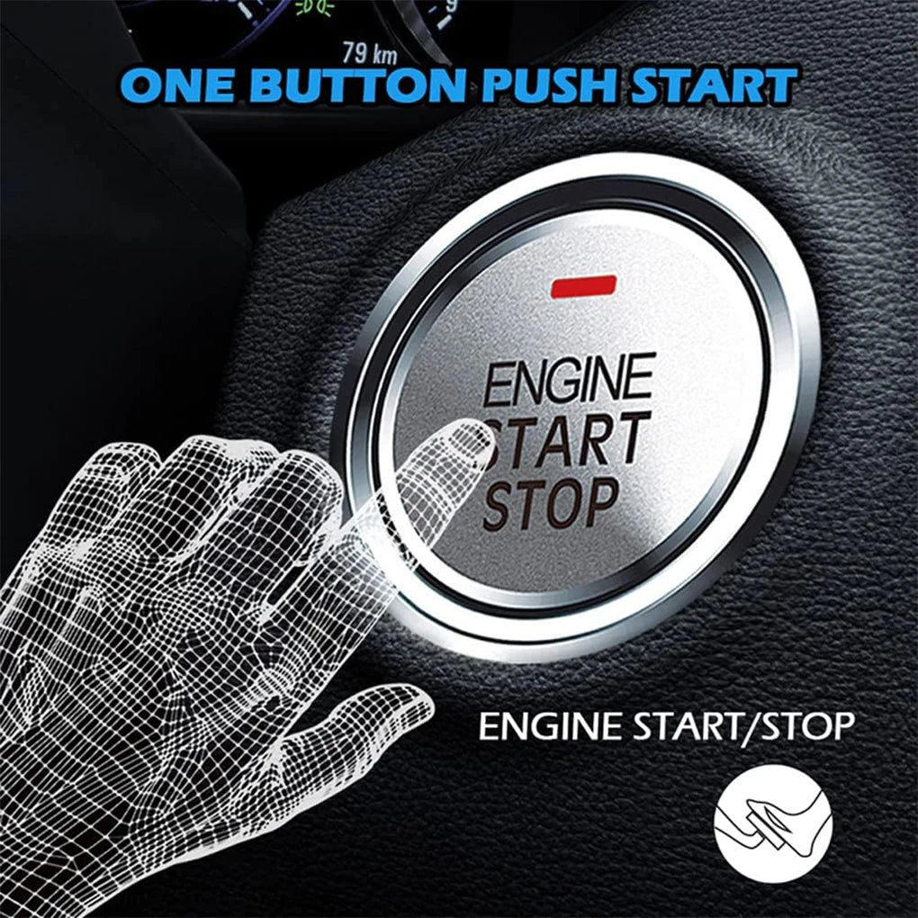Universal Car Alarm Auto Start Stop System Remote Control Engine Ignition Autostart Kit Keyless Push Start System Car Accessory