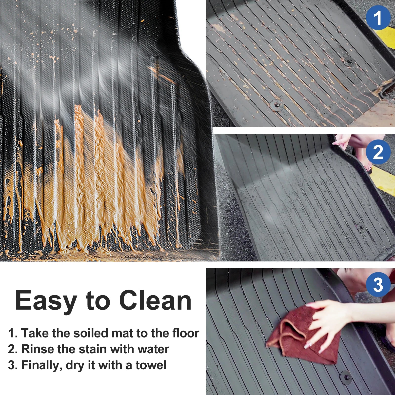 for Polestar 4 2023 2024 2025 Car Floor Mats Cargo Liner Trunk Pad TPE 3D Foot Mat Waterproof All Weather Accessories BLACK