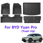 Car Floor Mats For BYD Yuan Pro Yuan Up 2025 2024 Cargo Liner Mat Waterproof Non-slip Foot Pad Seat Back Protector Car Carpet