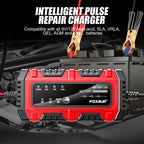 Car Battery Charger Auto Intelligent Pulse Repair Tool Multifunctional Voltage Temperature Detection For RV SUV Motorcycle Truck