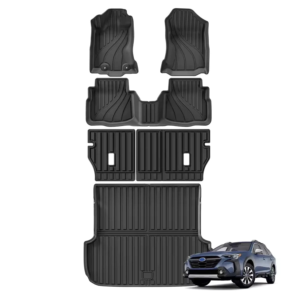 Car Trunk Mat For Subaru Outback 2020-2025 TPE Foot Mats All Weather Backrest Pad Rear Trunk Cargo Liner Anti Dirty Pads