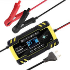 12V 8A/24V 4A Car Battery Charger Automatic Start Fast Charger Use For Car Motorcycle Truck AGM Deepcycle GEL Lead-Acid Battery