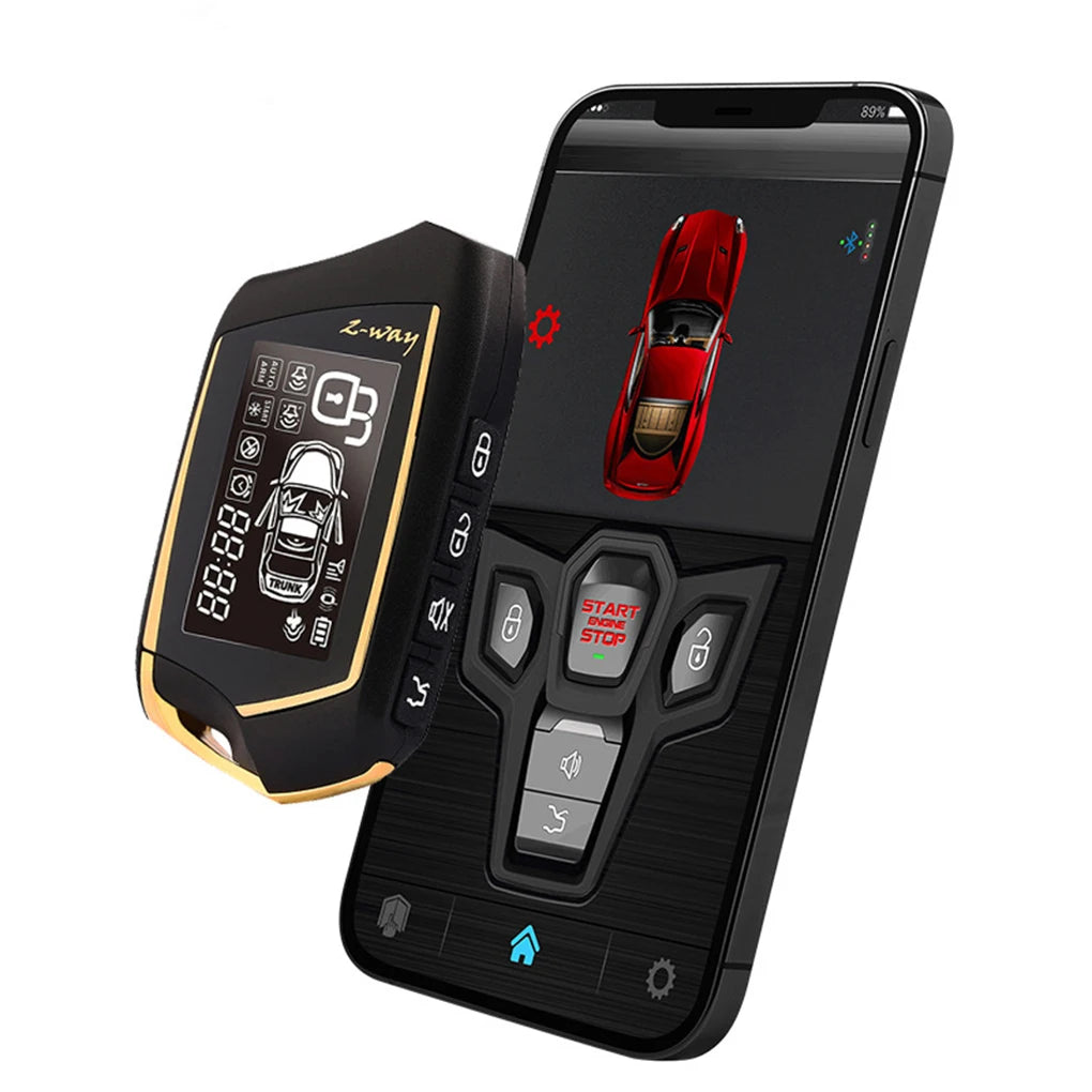 Universal Car Alarm Auto Start Stop System Remote Control Engine Ignition Autostart Kit Keyless Push Start System Car Accessory