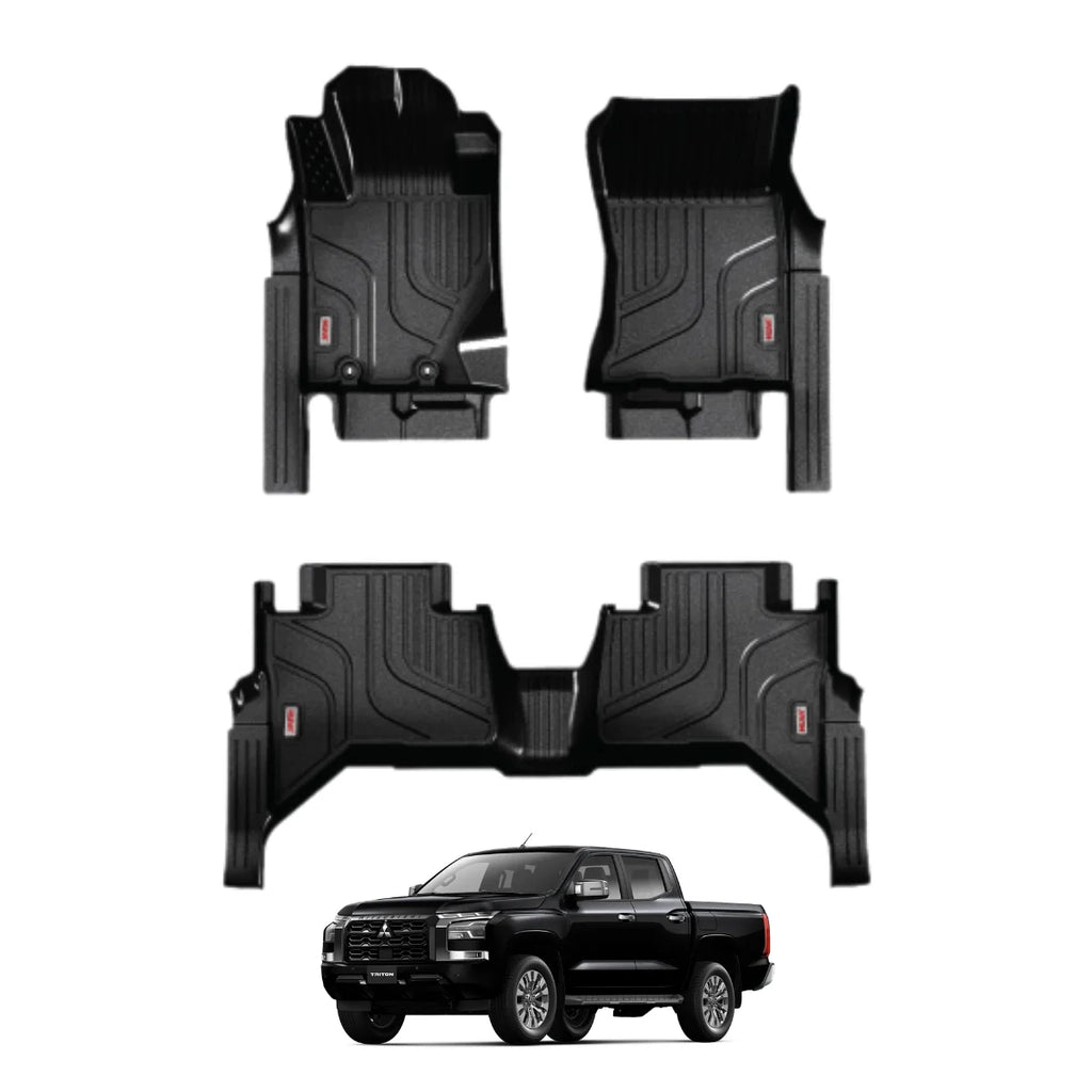 TPE Car Mats For Mitsubishi Triton 2020+ All-Weather Non-Slip Vehicle Mat Set Durable High Quality Interior Protection Vietnam