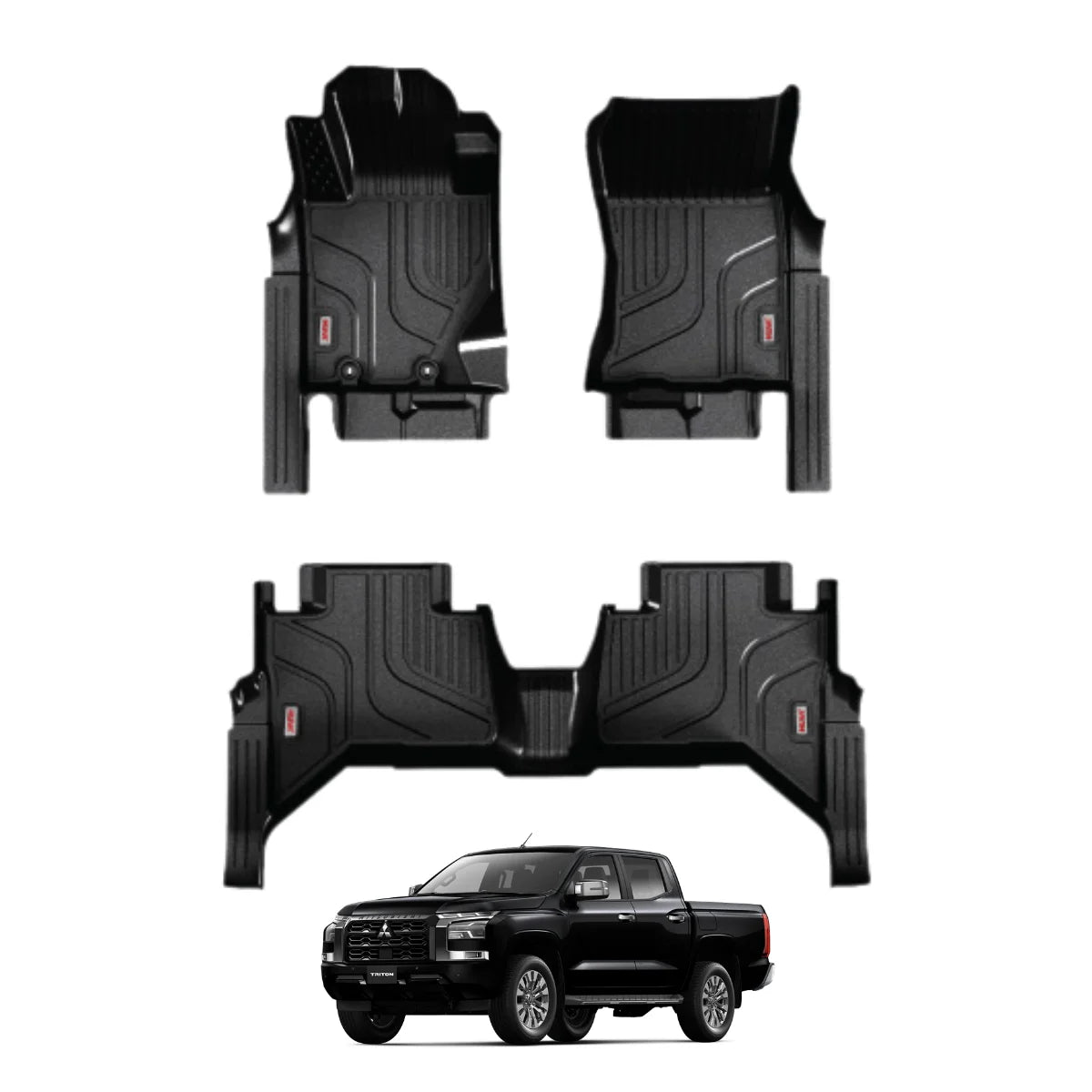 TPE Car Mats For Mitsubishi Triton 2020+ All-Weather Non-Slip Vehicle Mat Set Durable High Quality Interior Protection Vietnam