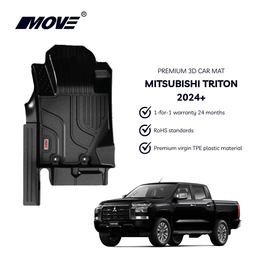 TPE Car Mats For Mitsubishi Triton 2020+ All-Weather Non-Slip Vehicle Mat Set Durable High Quality Interior Protection Vietnam
