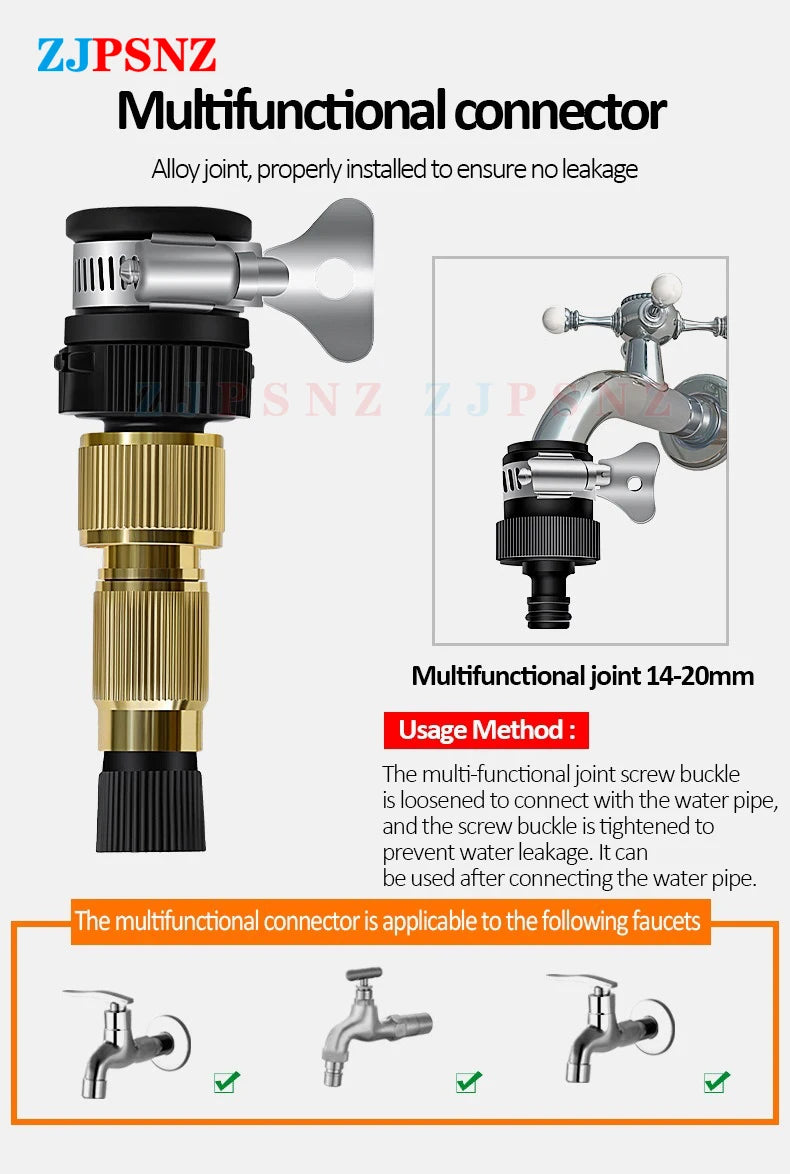 Car Auto 360Degree Rotary Wash Brush Kits Automatic Rotating Adjustable Dip Wash Brush High Pressure Washer for Vehicle Cleaning
