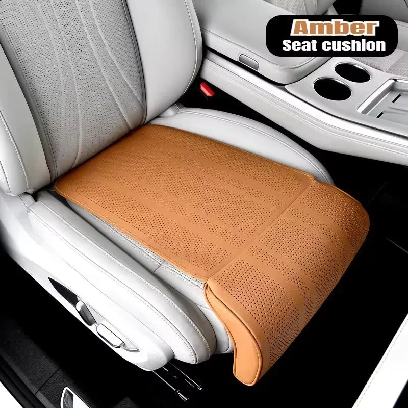 Car Seat Extended Footrest Driver and Passenger Leg Rest Universal Car Seat Cover Leather Breathable Non-slip Cars Seats Cover