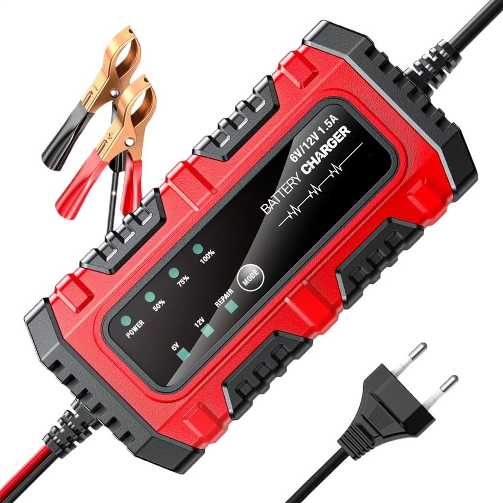 Automatic Battery Trickle Charger, 1.5A 6V/12V Smart Maintainer for Car Truck Motorcycle Boat Marine RV accessories