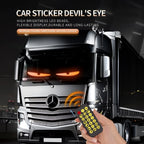2PCS Glowing LED Eyes Truck Windshield Devil Eye LED Sign Screen Luminous Eye LED Panel For Cars