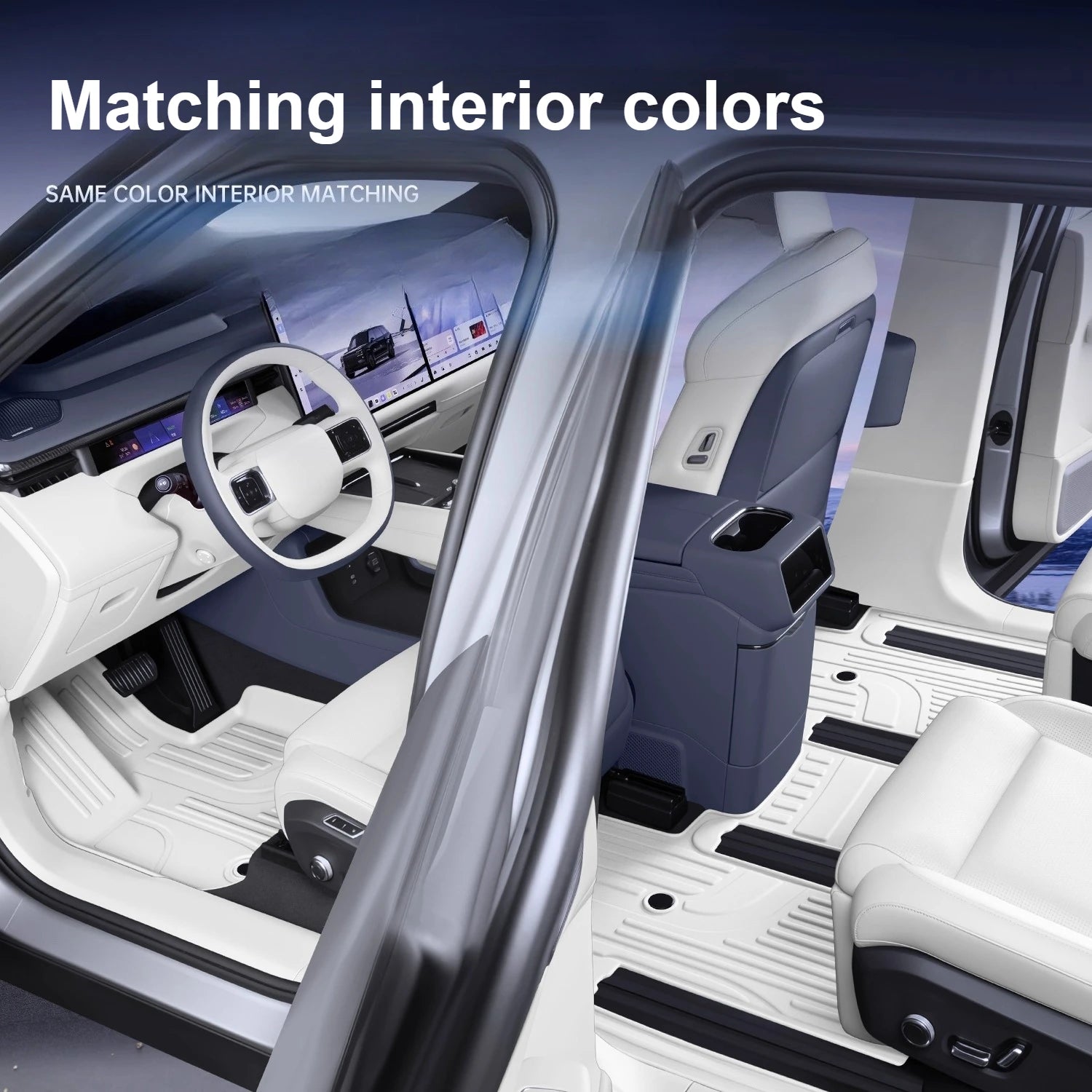 For Zeekr 9X 2025 2026 Full-Coverage TPE Floor Mats Waterproof and Scratch-Resistant Carpet Interior Modification Accessories
