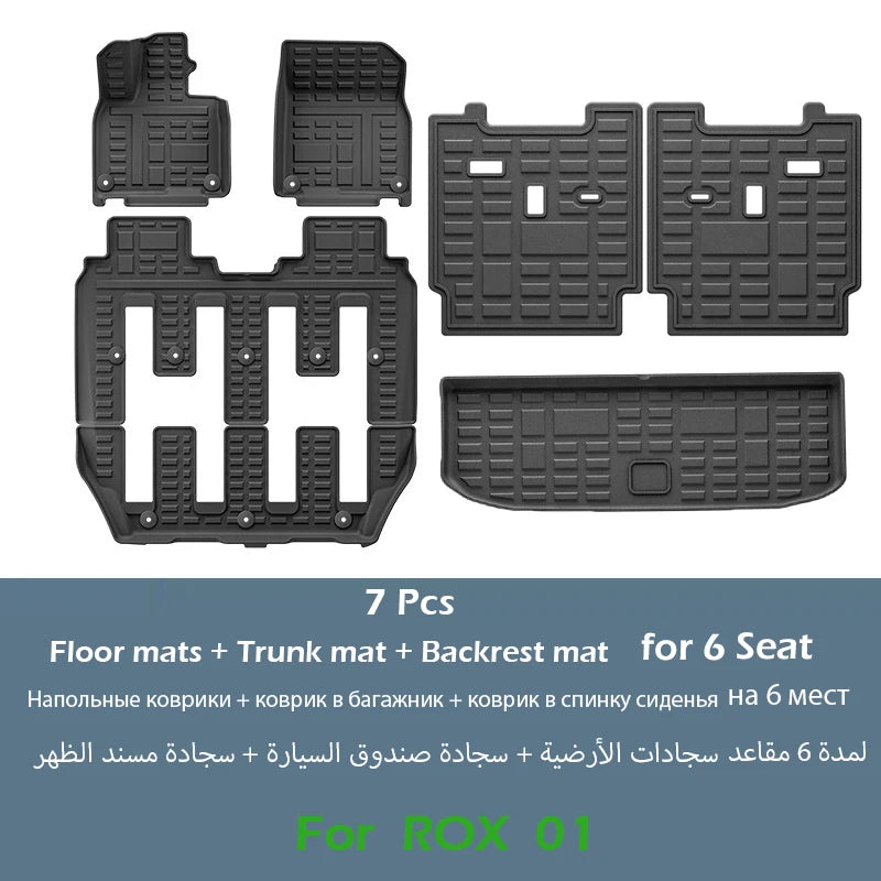 Car Floor Mats For Polestones 01 ROX 01 2024-present Cargo Liners Waterproof Non-slip Trunk Mat Protector for ROX Motor Carpets