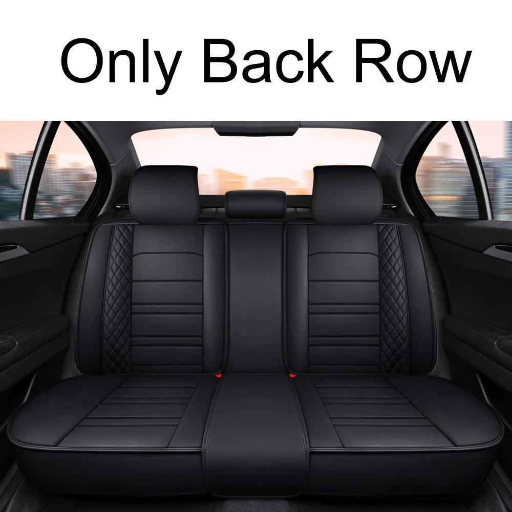 Full Coverage Pu Leather Car Seat Covers for Dacia Duster Sandero Renault Clio Fiat Panda Lancia Seat Arona Cors Car Accessories