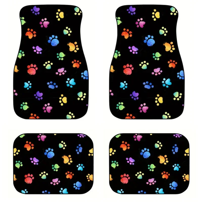 Alfombra Antislizante Para El Suelo L Coche, Diseño Pata Perro, Fácil Limpiar Y Resistente Al Sgaste, Universal, Lantera Y Tr