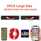 2PCS Glowing LED Eyes Truck Windshield Devil Eye LED Sign Screen Luminous Eye LED Panel For Cars