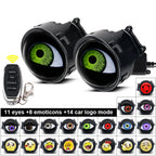 Devils Led Eyes Car Accessories Cool Decoration Dynamic Headlights Remote Control led Lenses Angel eyes Modified Eagle Eye Light