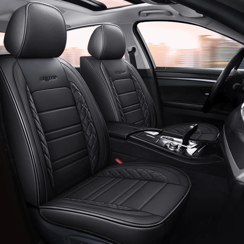 Full Coverage Pu Leather Car Seat Covers for Dacia Duster Sandero Renault Clio Fiat Panda Lancia Seat Arona Cors Car Accessories