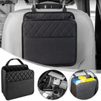 Car multifunctional storage box folding leather storage bag for car seat back storage bag storage bag