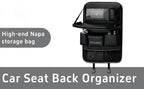Car Backseat Organizer with Foldable Table Tray＆Stain Proof iPad Storage PU Leather Car Seat Back Protectors Kick Car Essential
