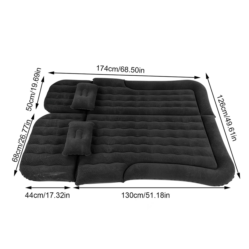 2‑In‑1 SUV Inflatable Mat Car Mattress Multifunction Soft Sleeping Rest Cushion Inflatable Travel Mattress for Traveling Car