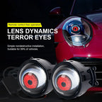 Devils Led Eyes Car Accessories Cool Decoration Dynamic Headlights Remote Control led Lenses Angel eyes Modified Eagle Eye Light